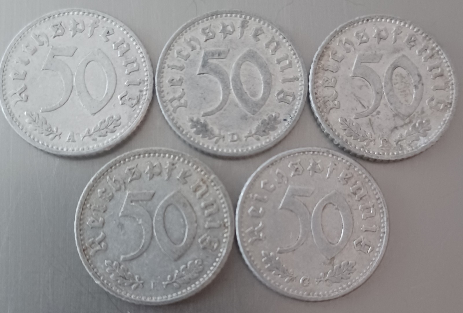 German Third Reich 1935 Lot Of 5 Coin's