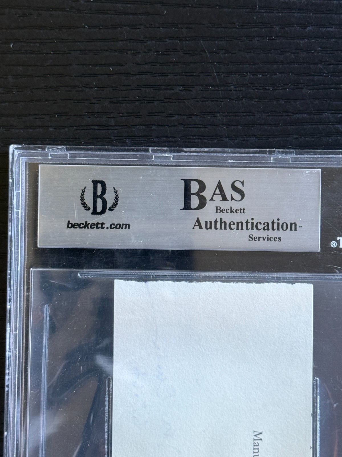 Beckett Bill Clinton Autographed 3x5 Cut Signed "Check to Trump Campaign" - JA11