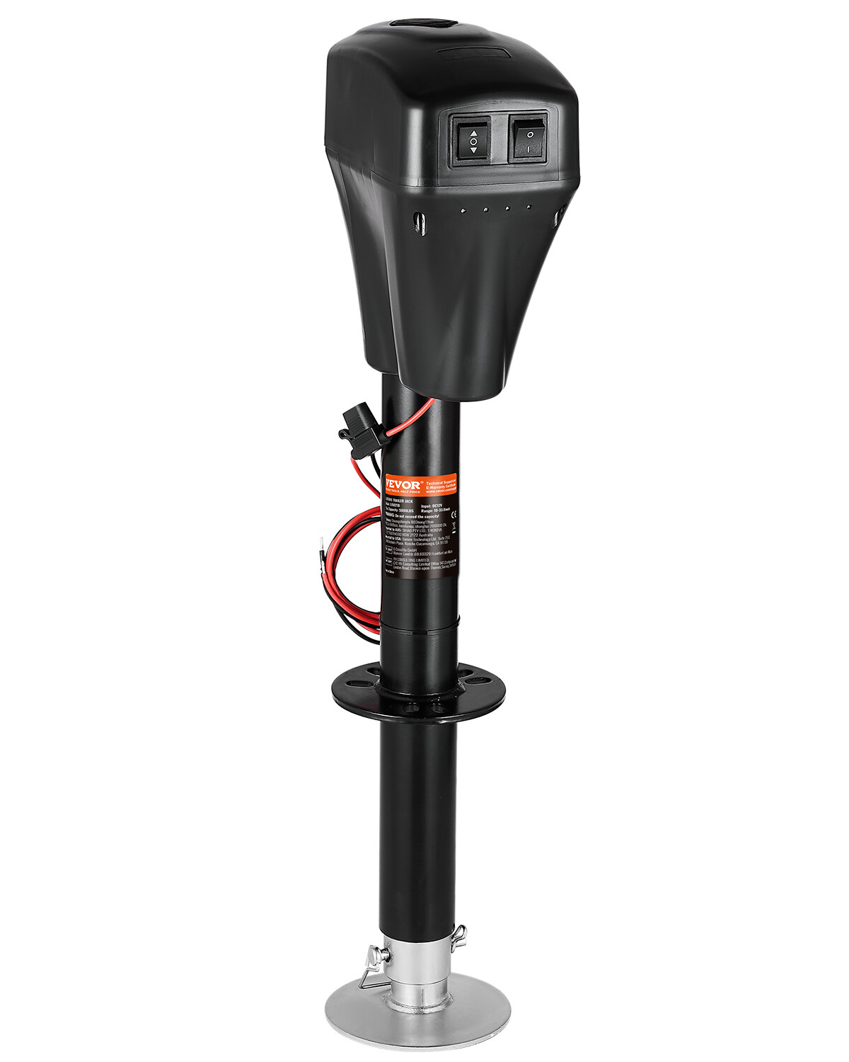 Electric Trailer Jack 5000 lbs Power Tongue Jack for RV Trailer & Camper Black