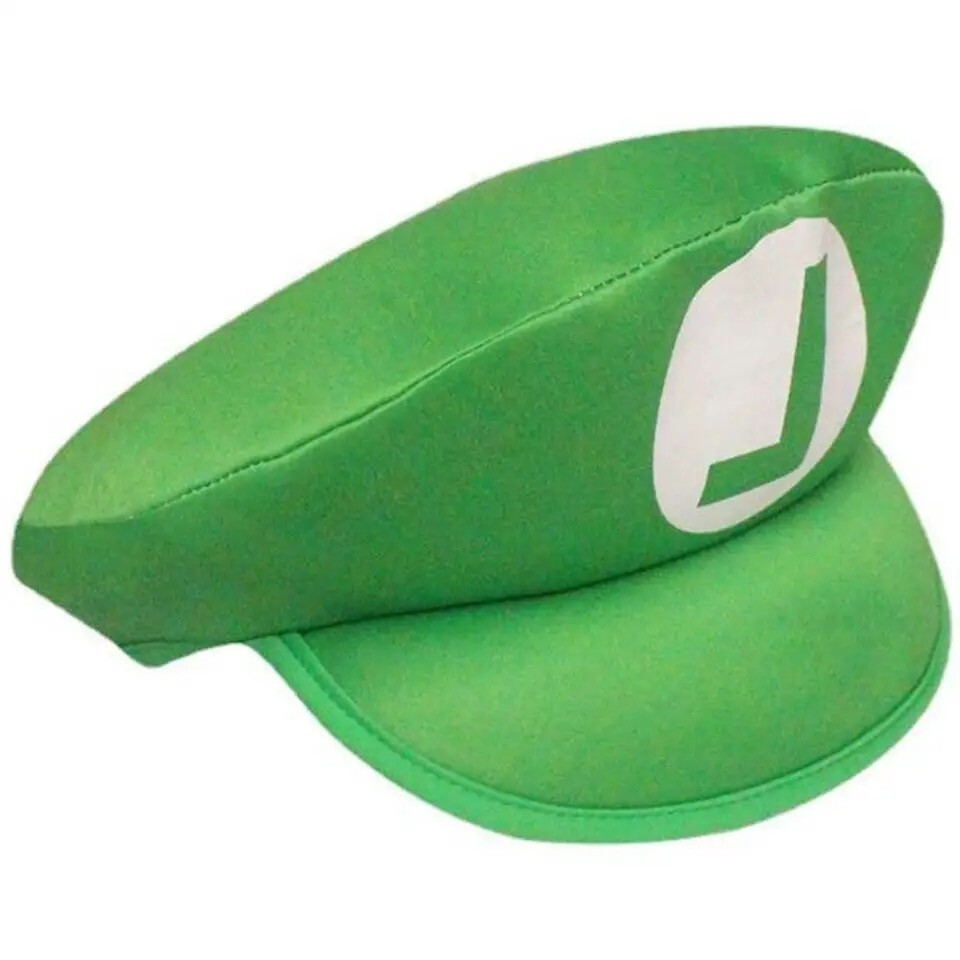 Mario & Luigi Foam Hat Cap and Moustaches Costume Party Cosplay Shows Dress Up