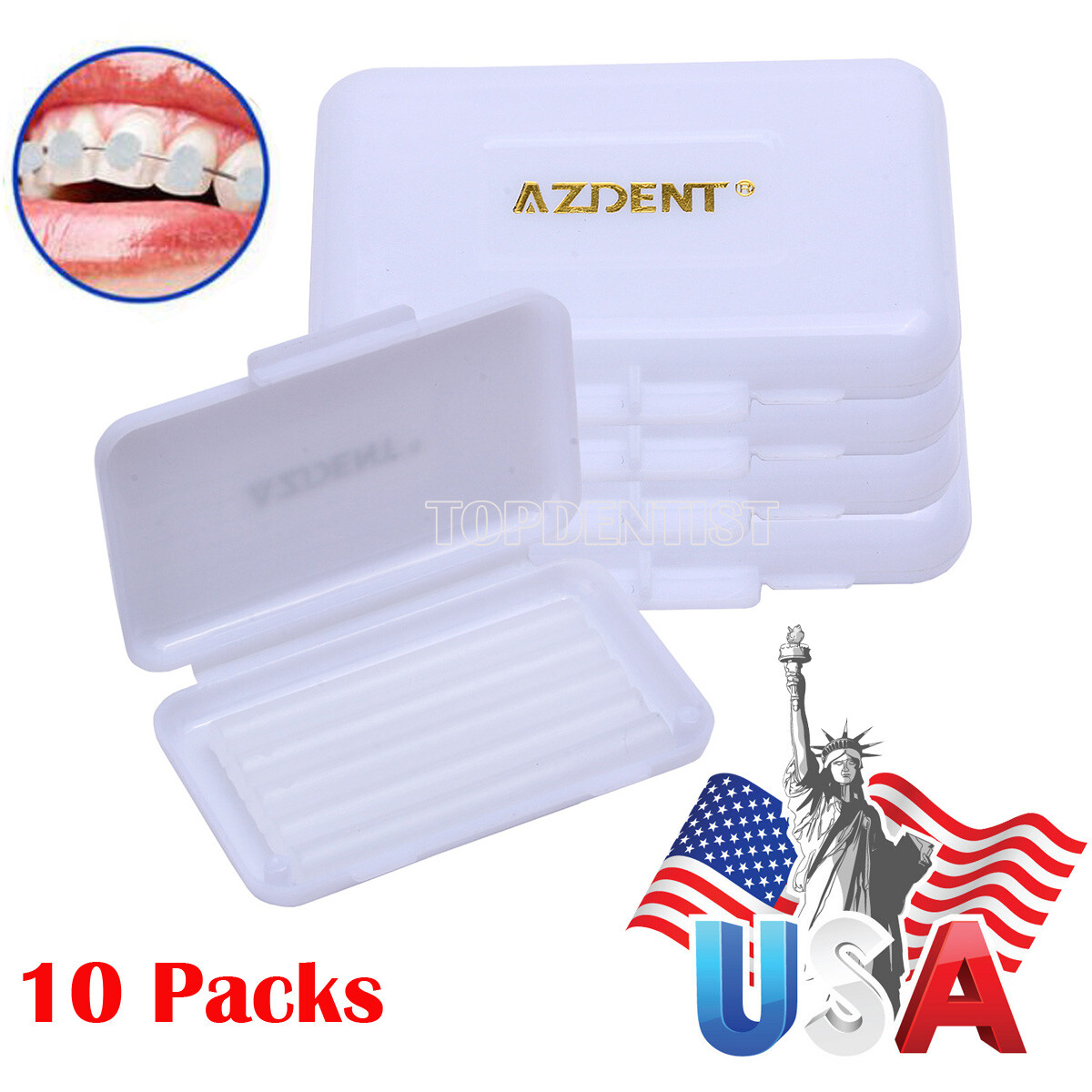 10paquetes Cera de ortodoncia dental Original Scent Relieve Gum Irritation Brace
