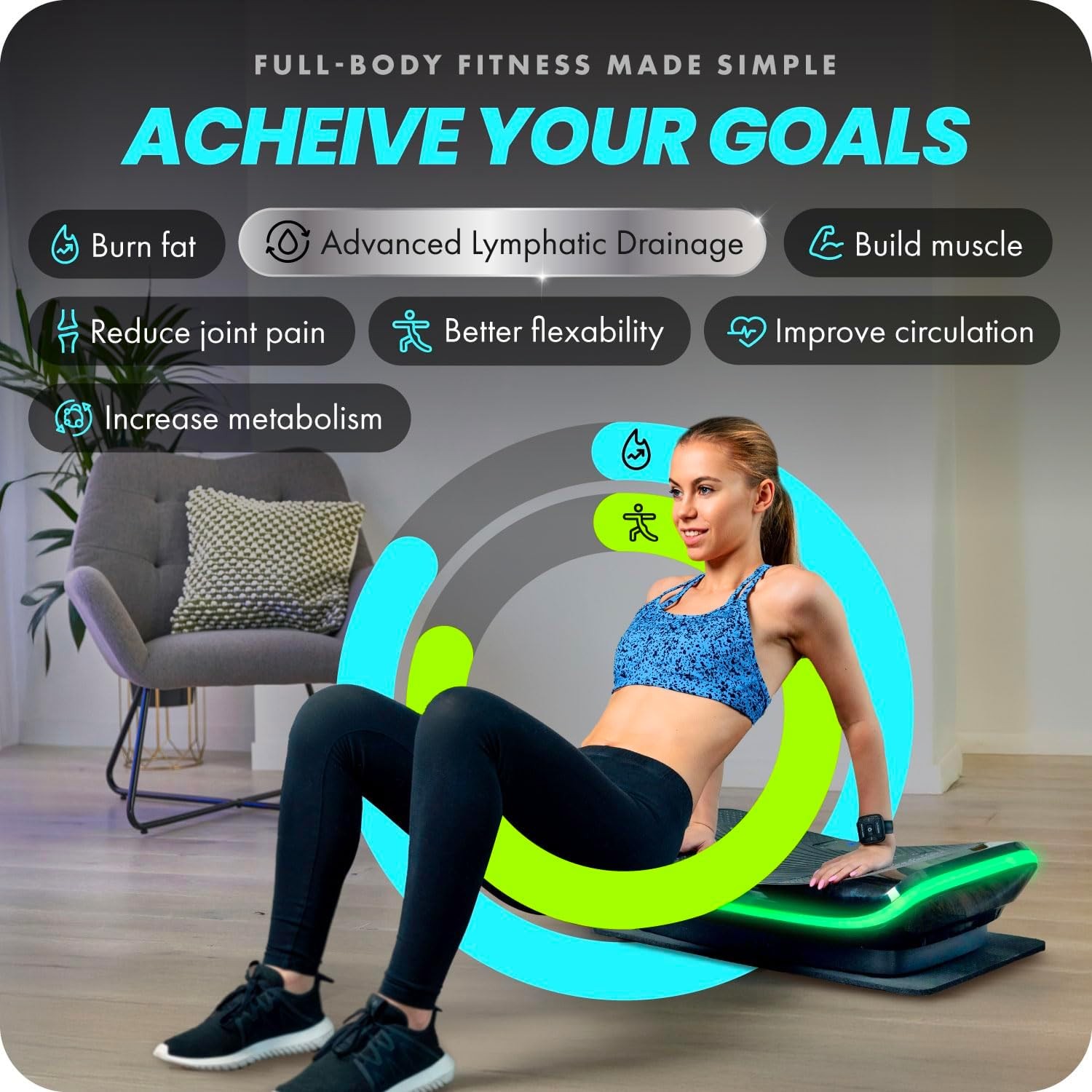 Bluefin Fitness 4D Triple Motor Vibration Plate