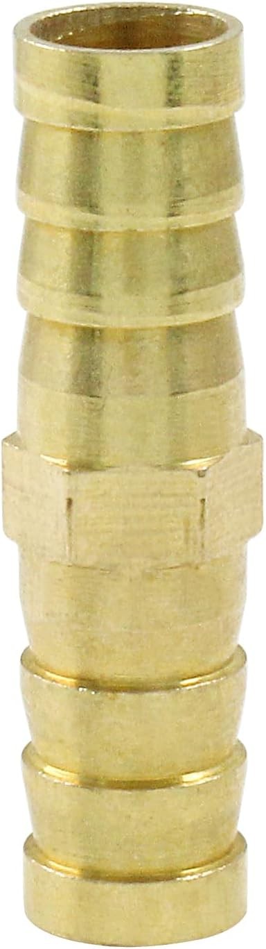 6Pcs Brass Hose Barb Fitting, 3/8" to Splicer Mender 3/8 Inch