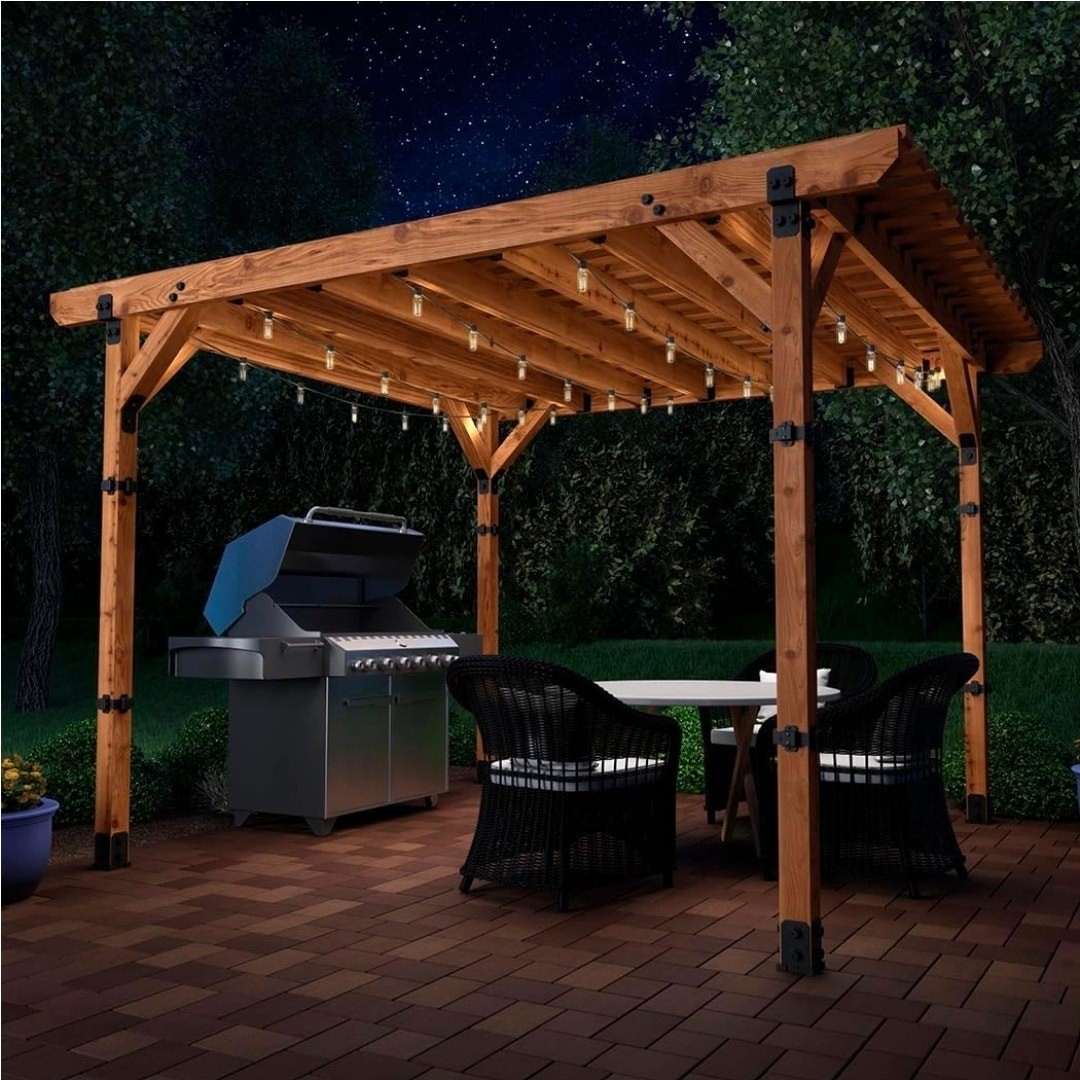 Ozco Ironwood Lite 8x8 Post Base Kit Galvanized Steel Base and Screws 52109 s36