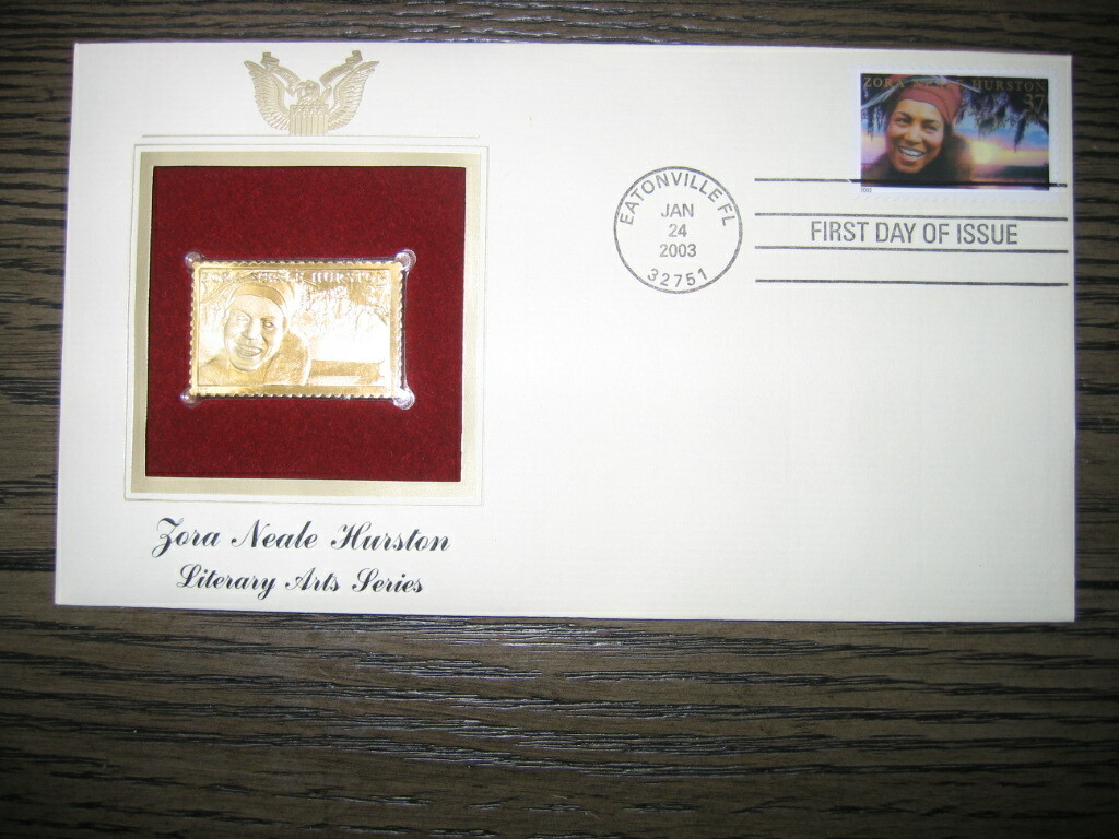 2003 Zora Neale Hurston Literary Art Series Replica Gold Golden Cover STAMP
