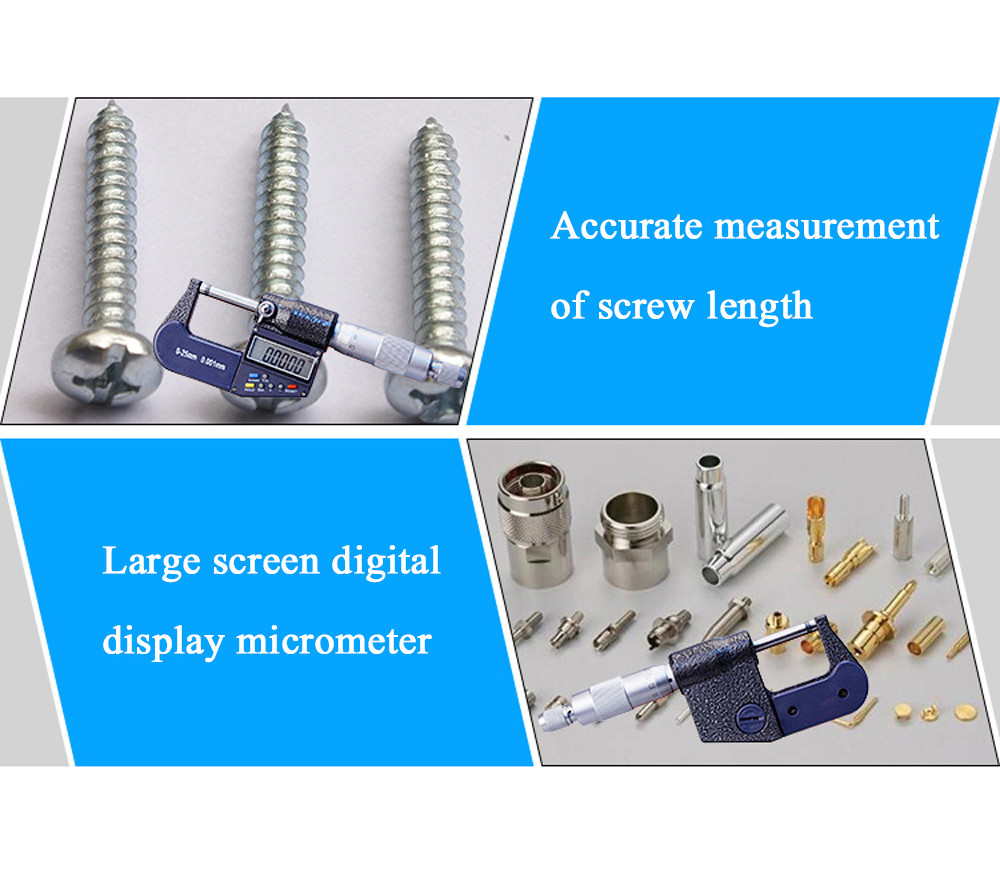 7 Key Digital Electronic Outside Micrometer Caliper 0-25mm/0-1" 0.00005"/0.001mm