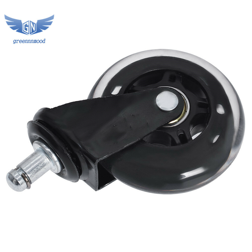 5PC 3 inch Heavy Duty Office Chair Caster Rubber Swivel Wheels Replacement Set
