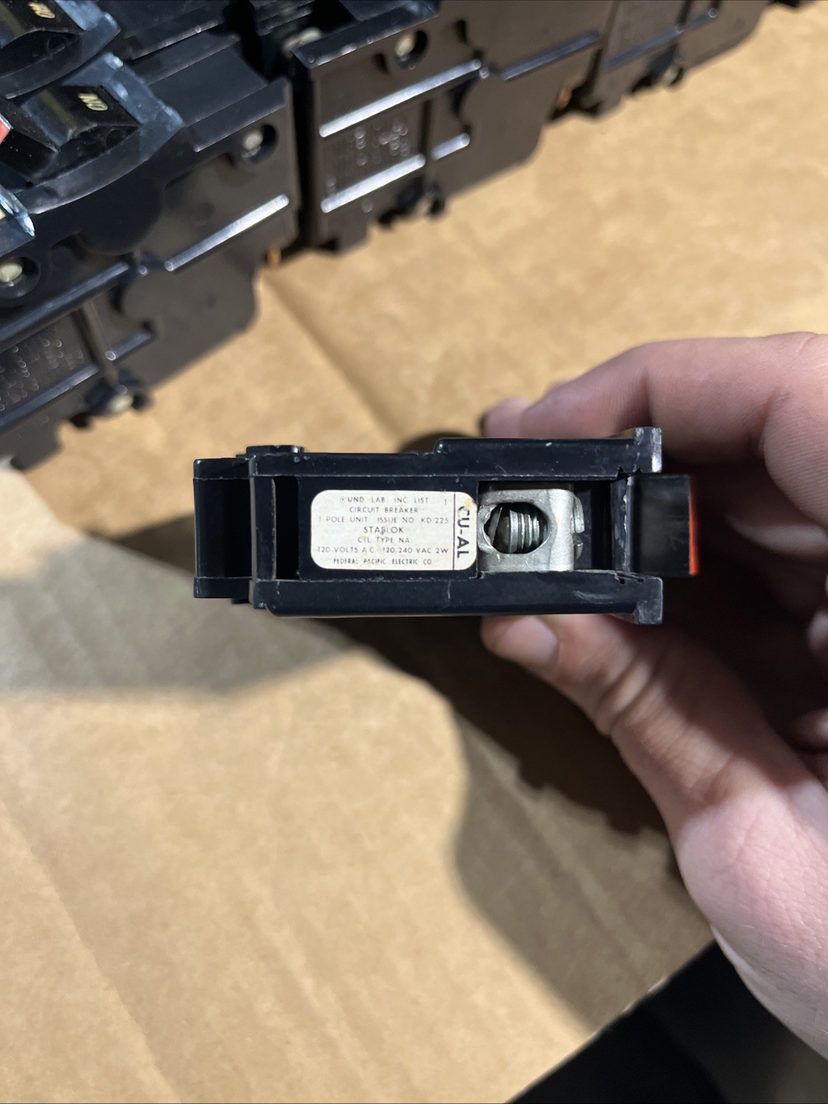 Federal Pacific FPE Stab-Lok 20A NA120 "THICK" Type NA Red HANDLE NA20