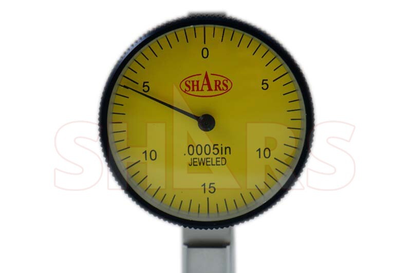 SHARS PRECISION YELLOW .030" TEST INDICATOR .0005" GR. DIAL READING 0-15-0 !]
