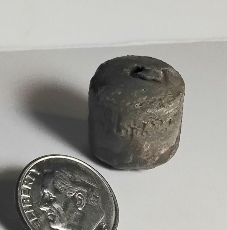 Civil War Relic lead cut slug, mics .63/.64 likely made for a Union Case shot $7