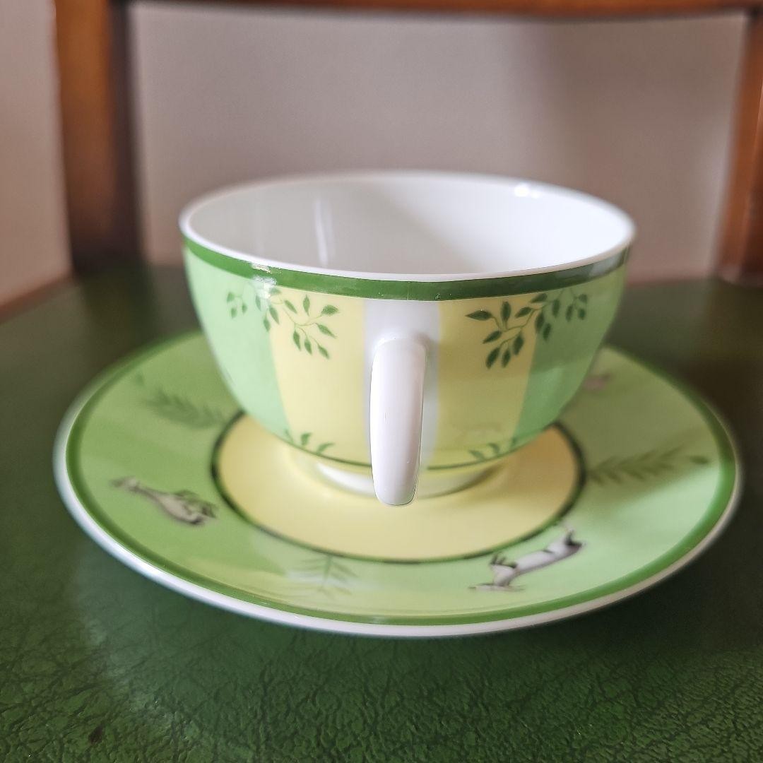 Hermes Vintage Porcelain Cup & Saucer Set White Used 2pc
