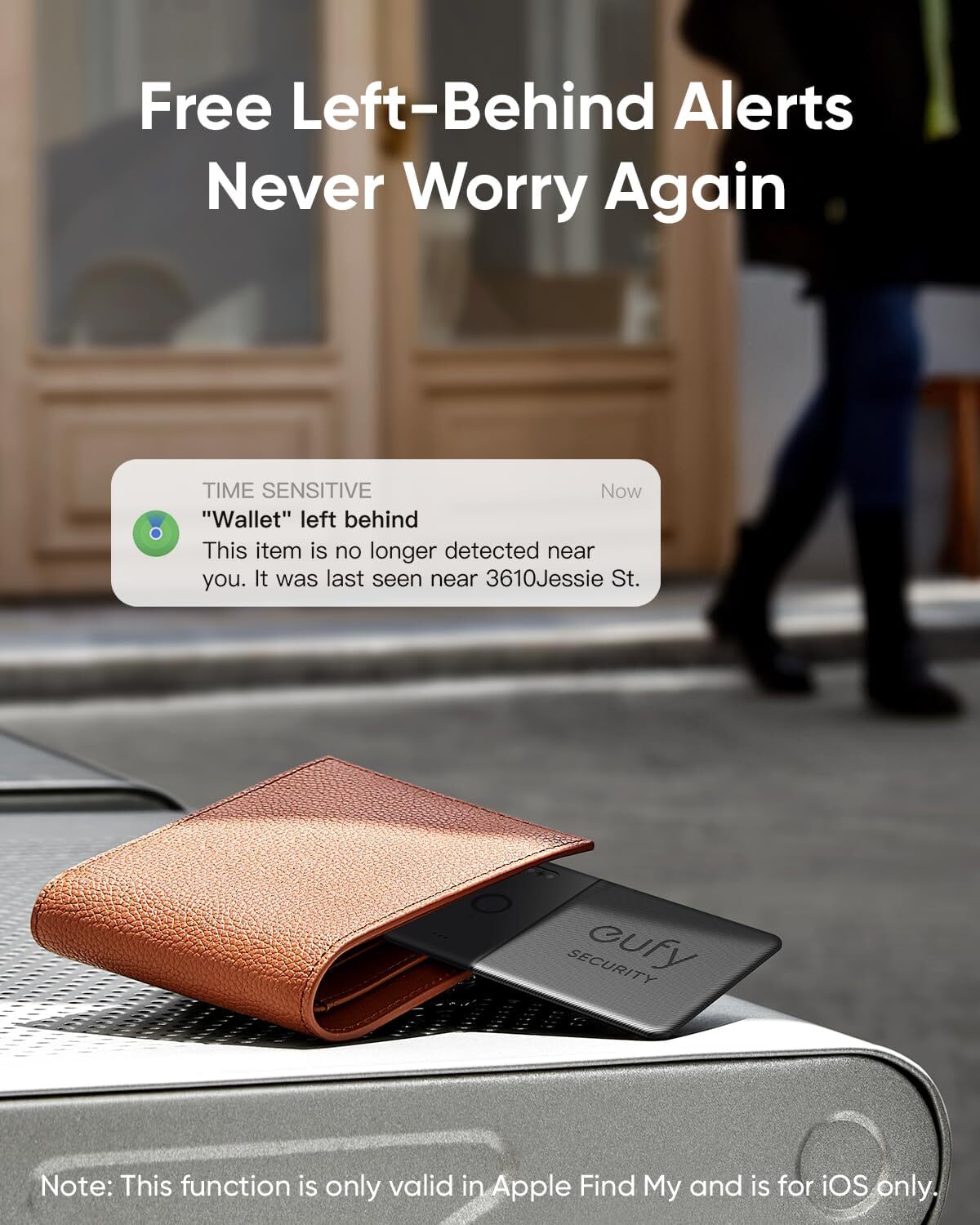 eufy SmartTrack Card E30 Bluetooth Tracker Rechargeable Work with Apple Find My