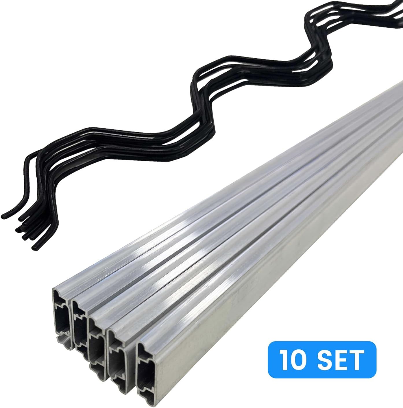 10 Set 6.6 FT Wiggle Wire Lock Channel Greenhouse Spring Channel Aluminum Alloy