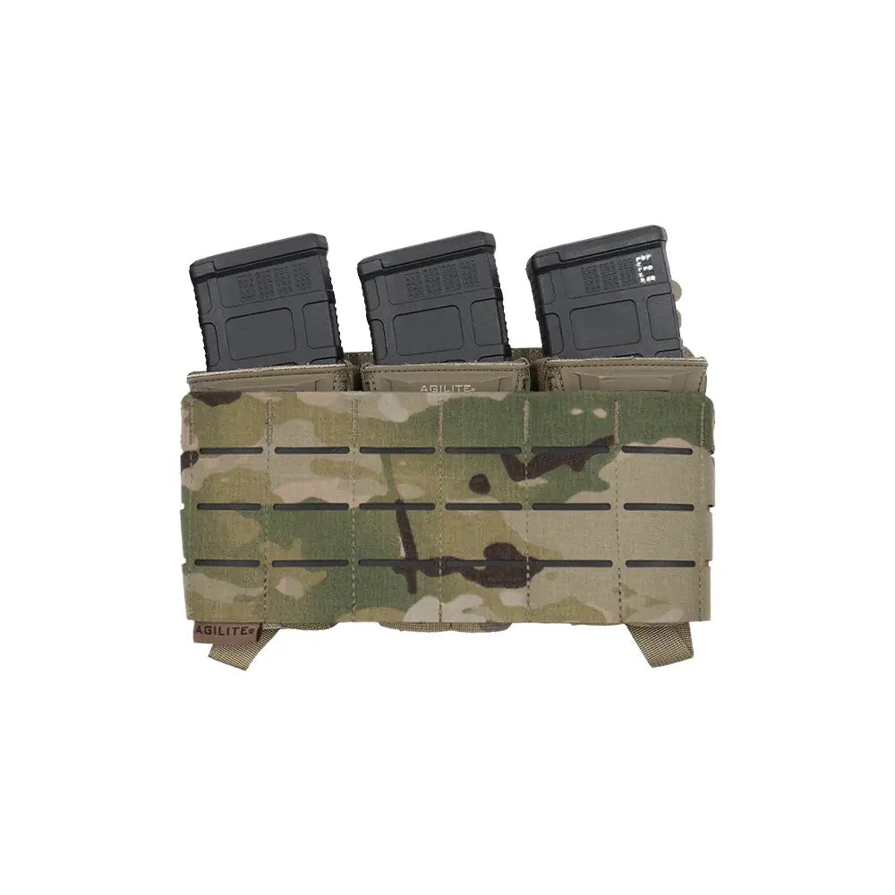 Agilite Pincer Placard MOLLE, Triple Mag Pouch, Fits 5.56/7.62/PCC -MULTICAM