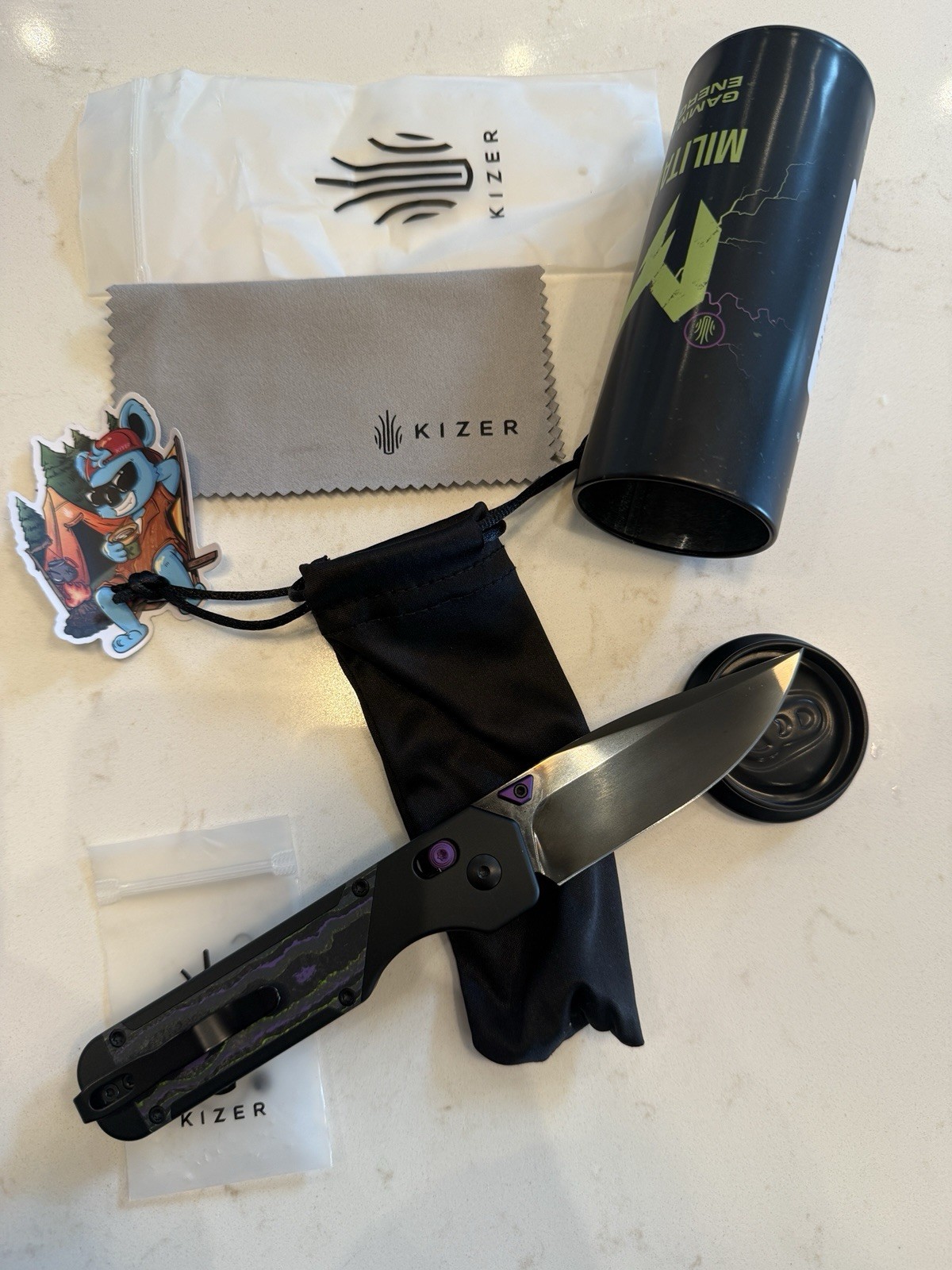 Kizer Militaw- Pocketknife World Breaker Camo S45VN DLC Blade City Exclusive