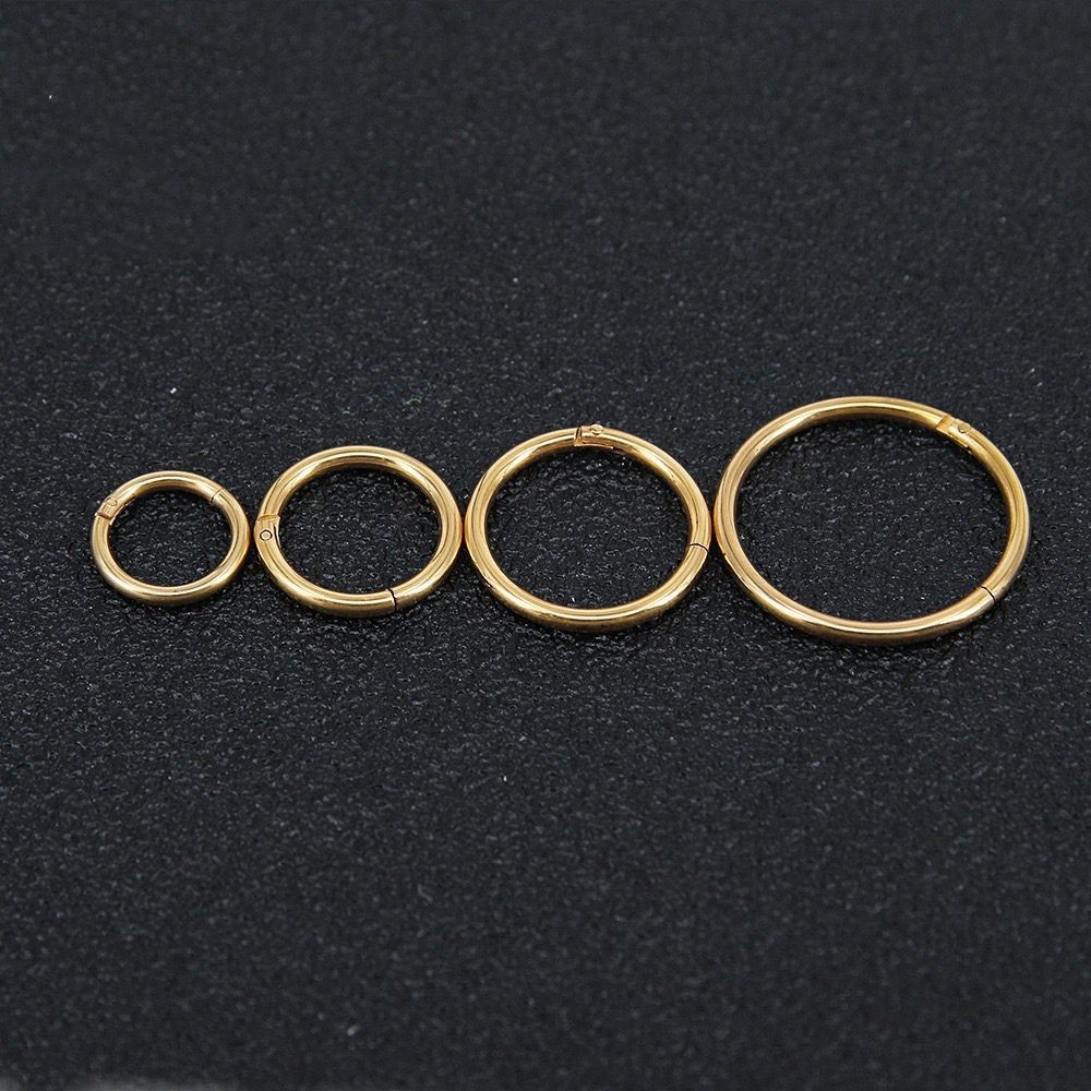 1PC Surgical Steel Hinged Segment Hoop Ring Sleeper Lip Ear Nose Body Piercing