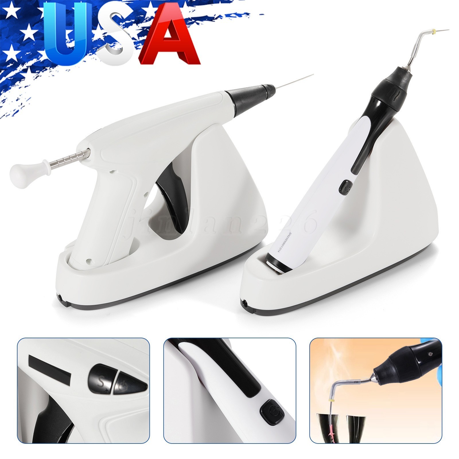 USA Dental Obturation System Gutta-percha Endodontic Heated Gun & Heated Pen