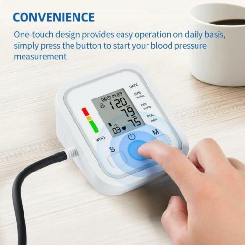Digital Automatic Blood Pressure Monitor Upper Arm BP Machine Heart Rate Machine