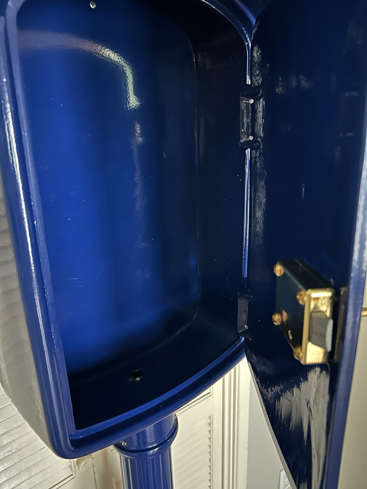 Gamewell Police Call Box With Matching Pedestal And Brass Eagle