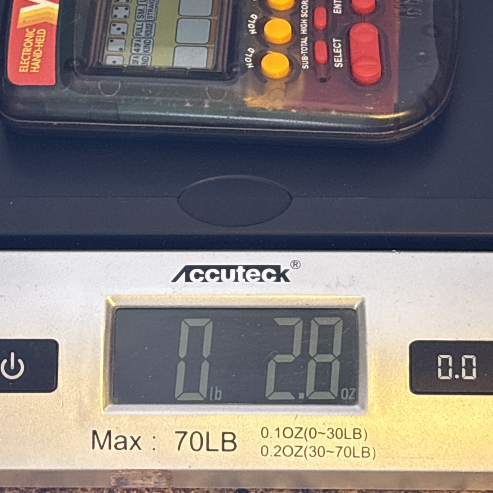 1995 Electronic Handheld Yahtzee Game Clear Smoke MB Milton Bradley 4511 TESTED