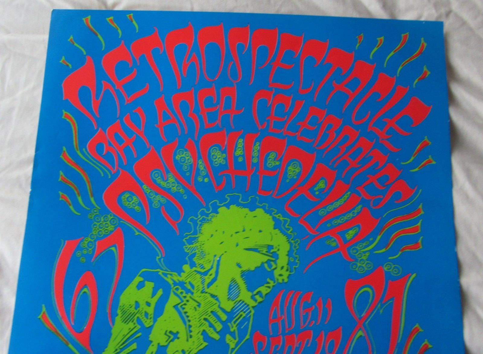 Original 1987 Rick Griffin “Retrospectacle” Jimi Hendrix Tribute Poster SF rare