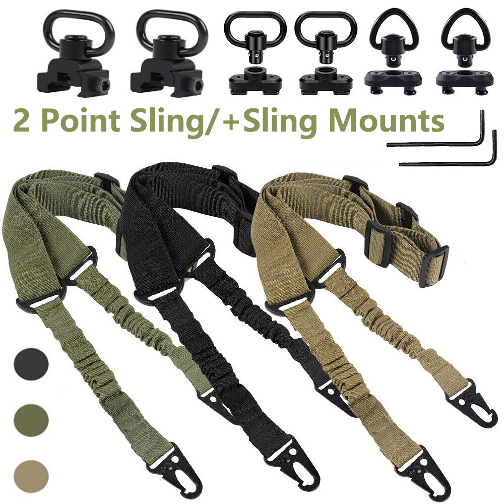 Tactical 2 Point Sling QD Swivel Rifle Gun Sling Strap / M-LOK MLOK Swivel Mount