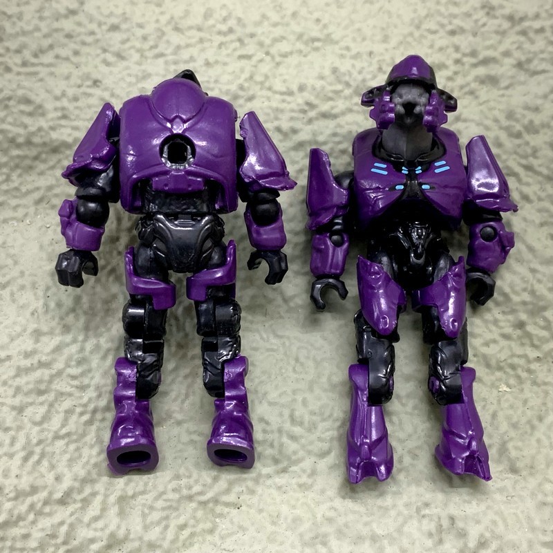 10pcs Purple Elite Minior Mega Bloks Construx Mini Figures Toys Customized