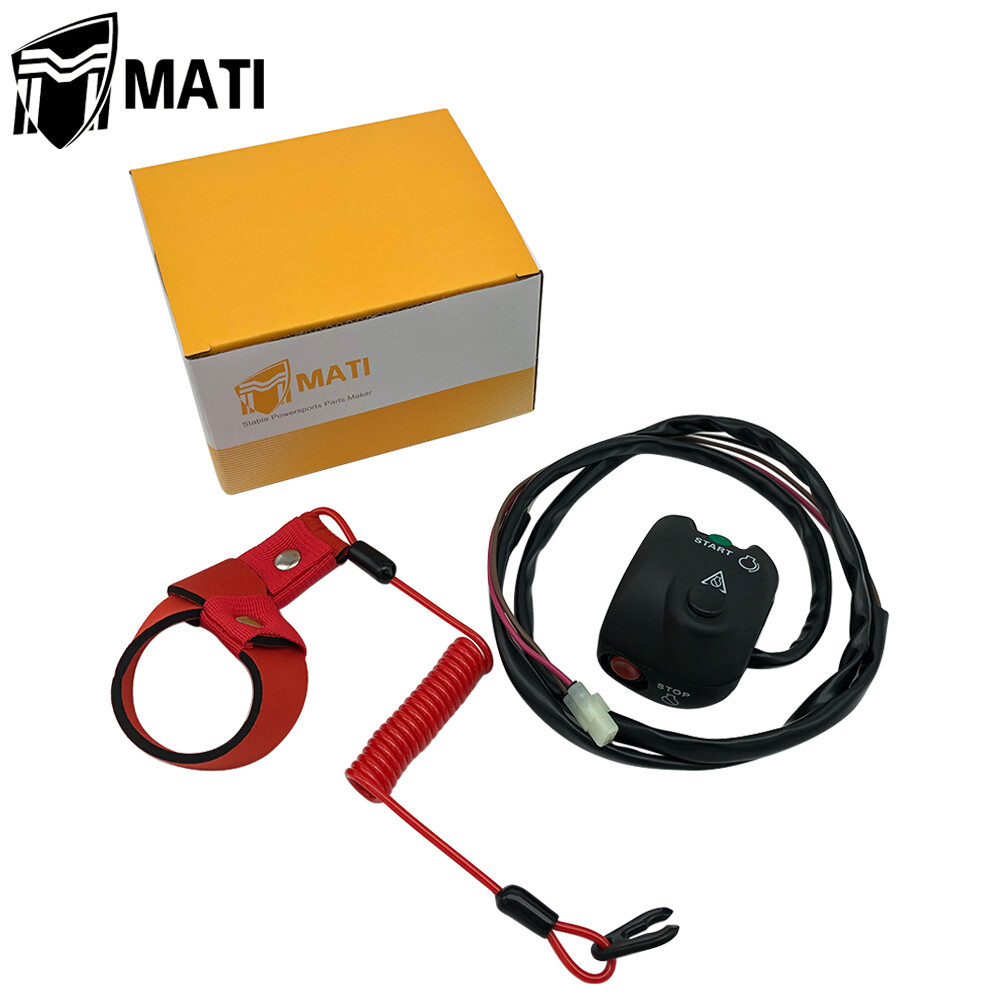 Handlebar Start Stop Kill Switch Box & Lanyard for Yamaha WaveRunner WaveRaider
