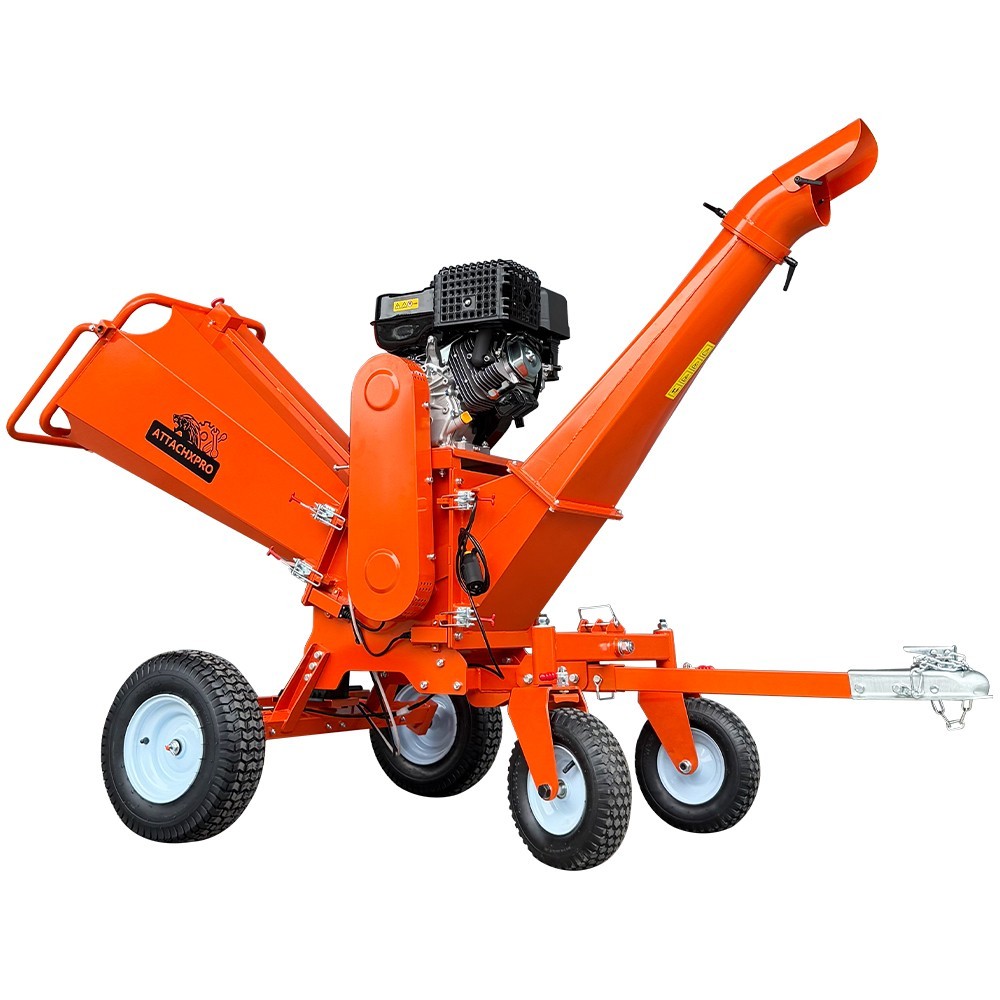 6'' 18hp Wood Chipper 450cc Gas Powered E-start 4-Wheel 12V/9A FREE SHIPPING