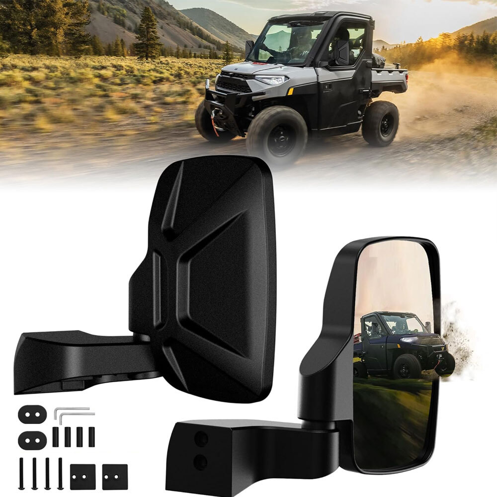 For Polaris Ranger XP 1000 & Northstar Side View Mirrors Hard Door Mount 2889241