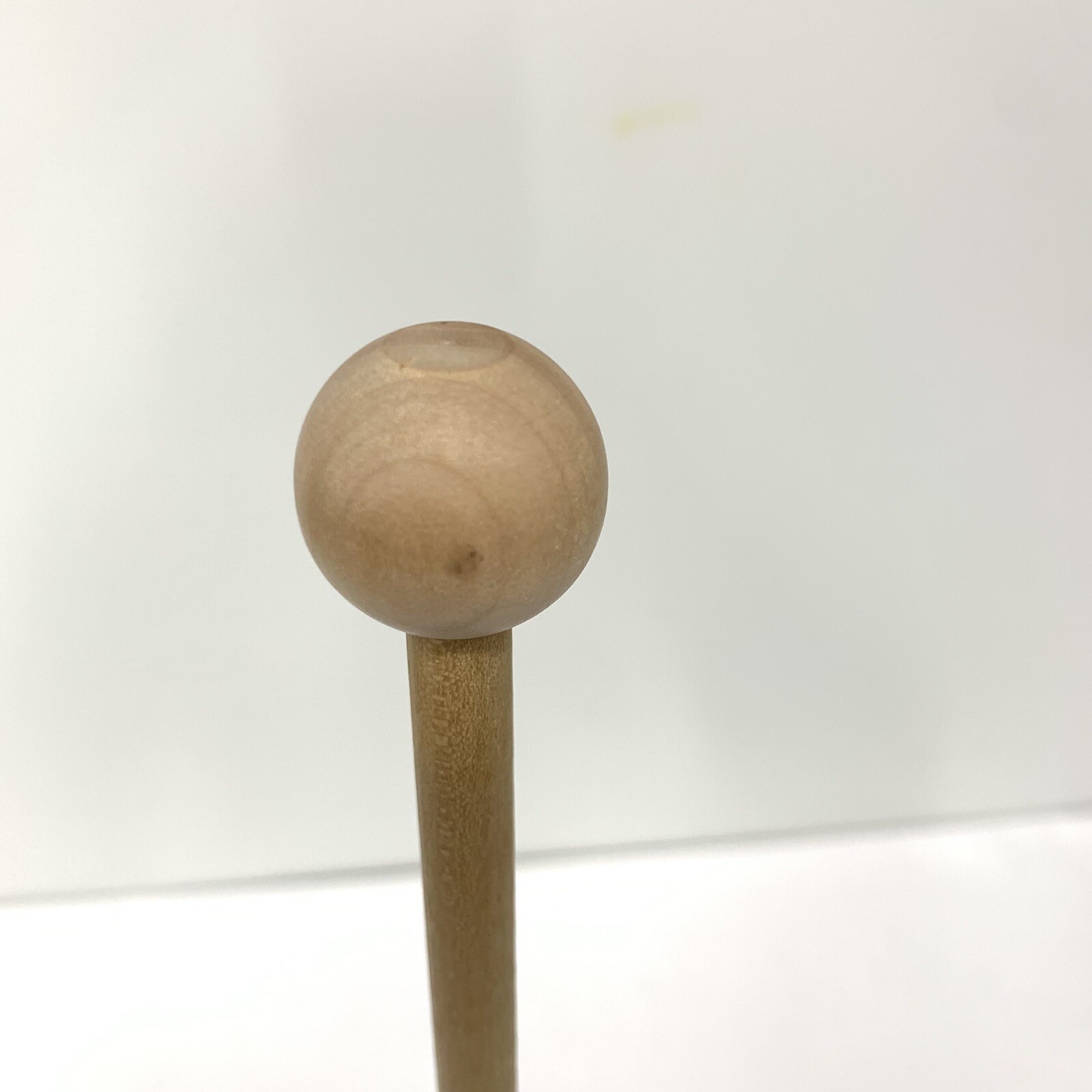 VTG WOOD PUSH WALKING DUCK RUBBER FLAPPY FEET ON STICK TOY 26” Hand painted Red