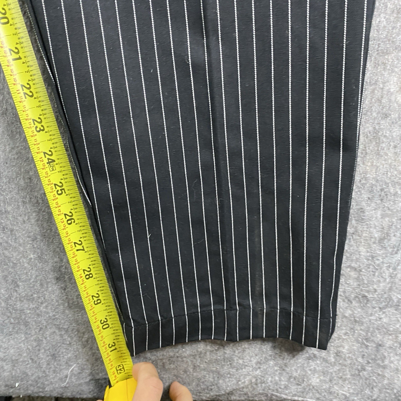 Chef Works Pinstripe Pants Men's Large Black Baggy Designer NWT