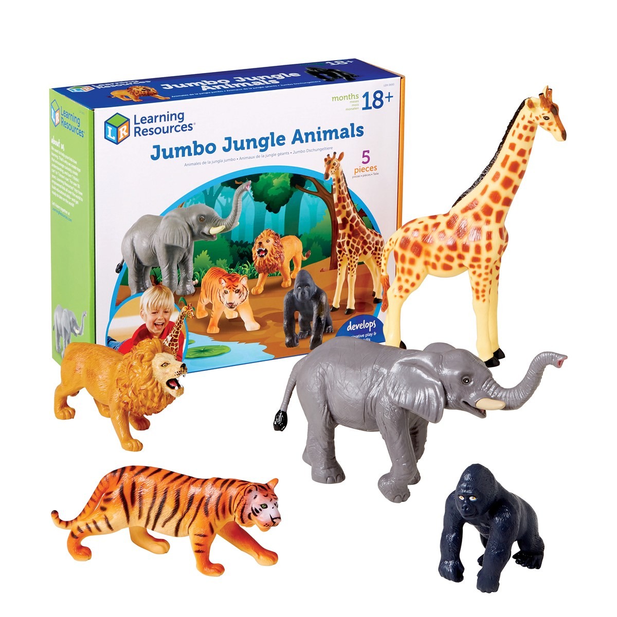 Learning Resources Jumbo Jungle Animals - set of 5