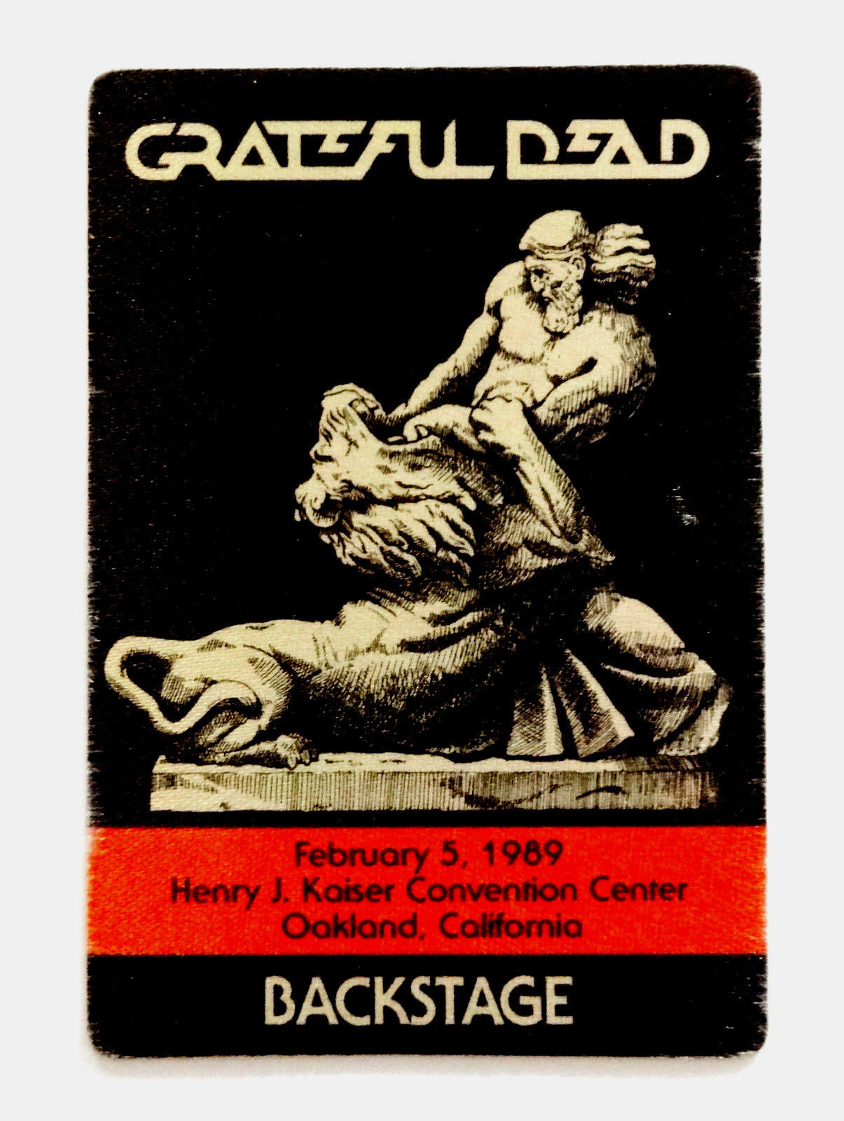 Grateful Dead Backstage Pass Oakland Kaiser 2/5/89 2/5/1989 Samson Delilah Lion