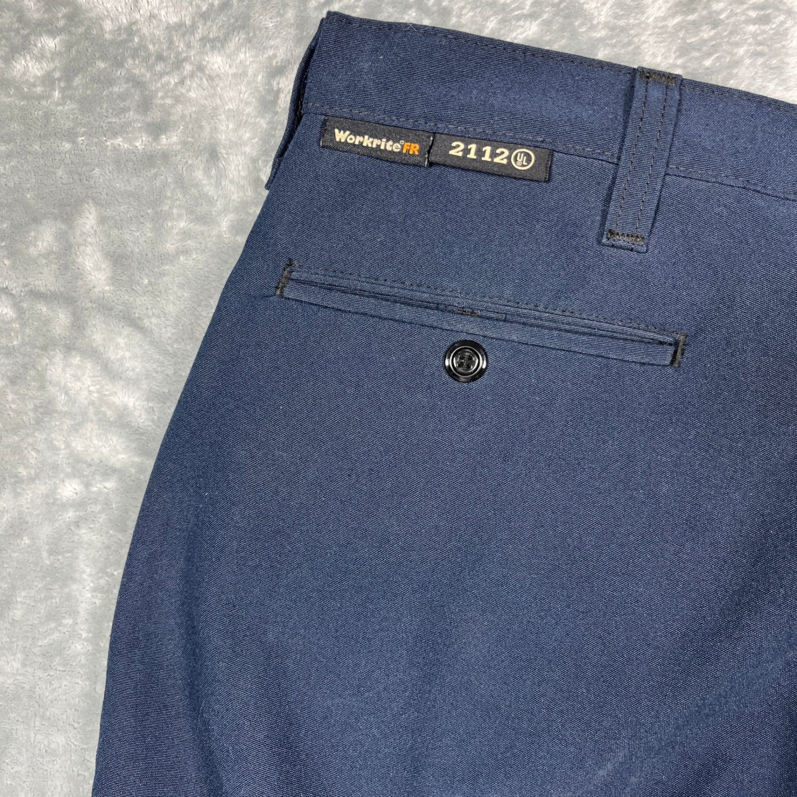 Workrite FR Work Pants Mens 38x35 Navy Blue Nomex IIIA Flame Resistant 402NX75NB