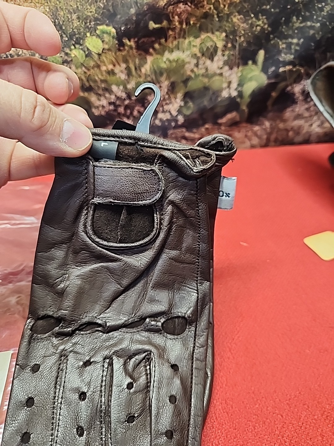 10-X Leather Shooting Gun Gloves Size Medium Brown NOS