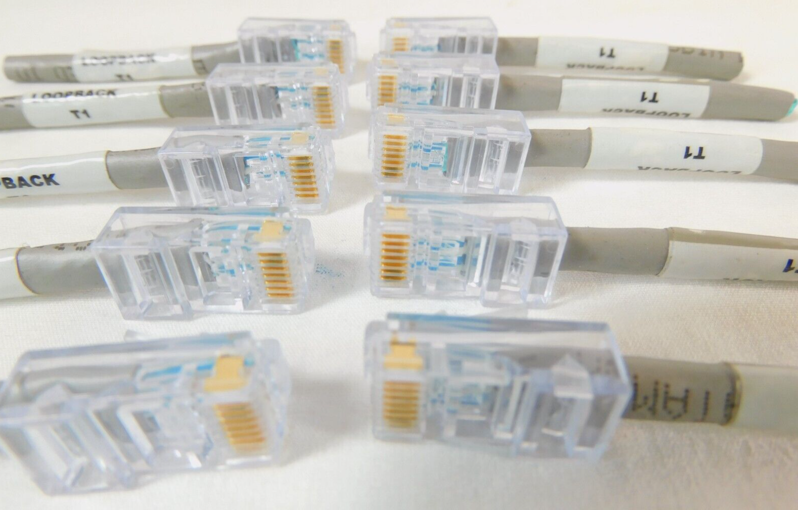 T1 Loopback Plug CSU DSU Loopback Cable Pinned 1-4 2-5 LPBK-T1 - QUANTITY OF 10