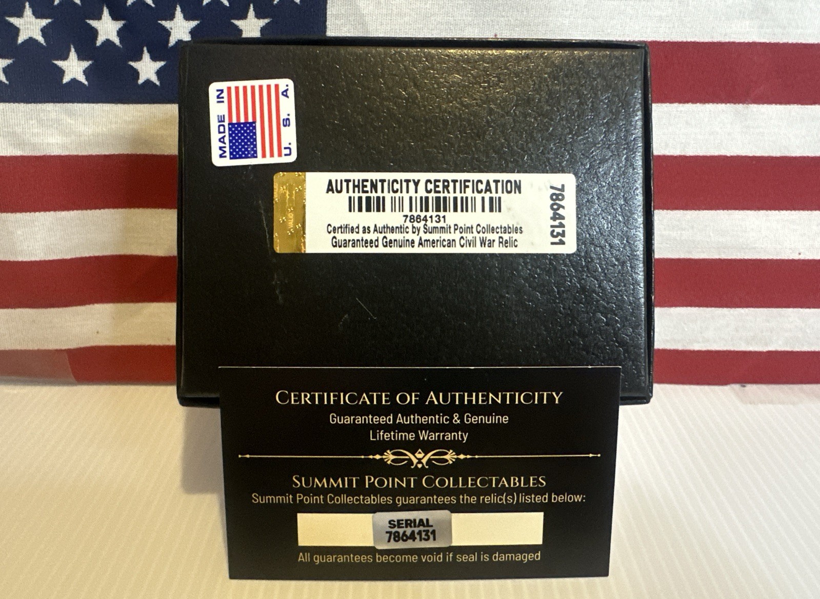 Civil War Bullet from The Battle of Shiloh, Tennessee with Display Case and COA