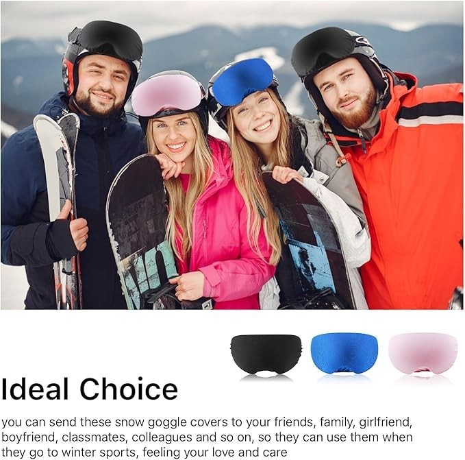 Ski Goggle Cover Sleeve, Snowboard Goggle Cover Microfiber Protective Lens Scrat