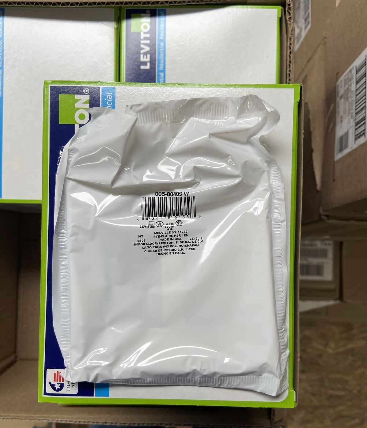 10-Pack Leviton 2-Gang Decora Wallplate. White. Std. Size. #80409-W