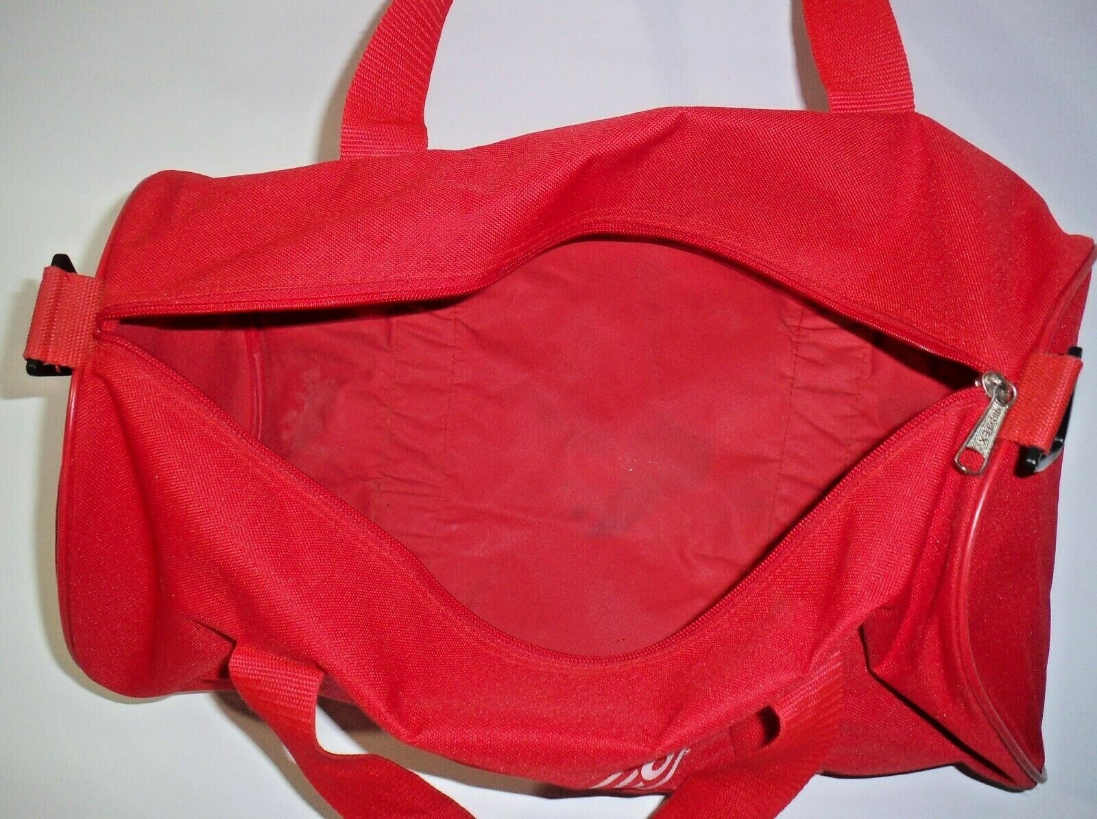 Vintage Conoco Red Canvas Duffle Gym Bag, Rare!