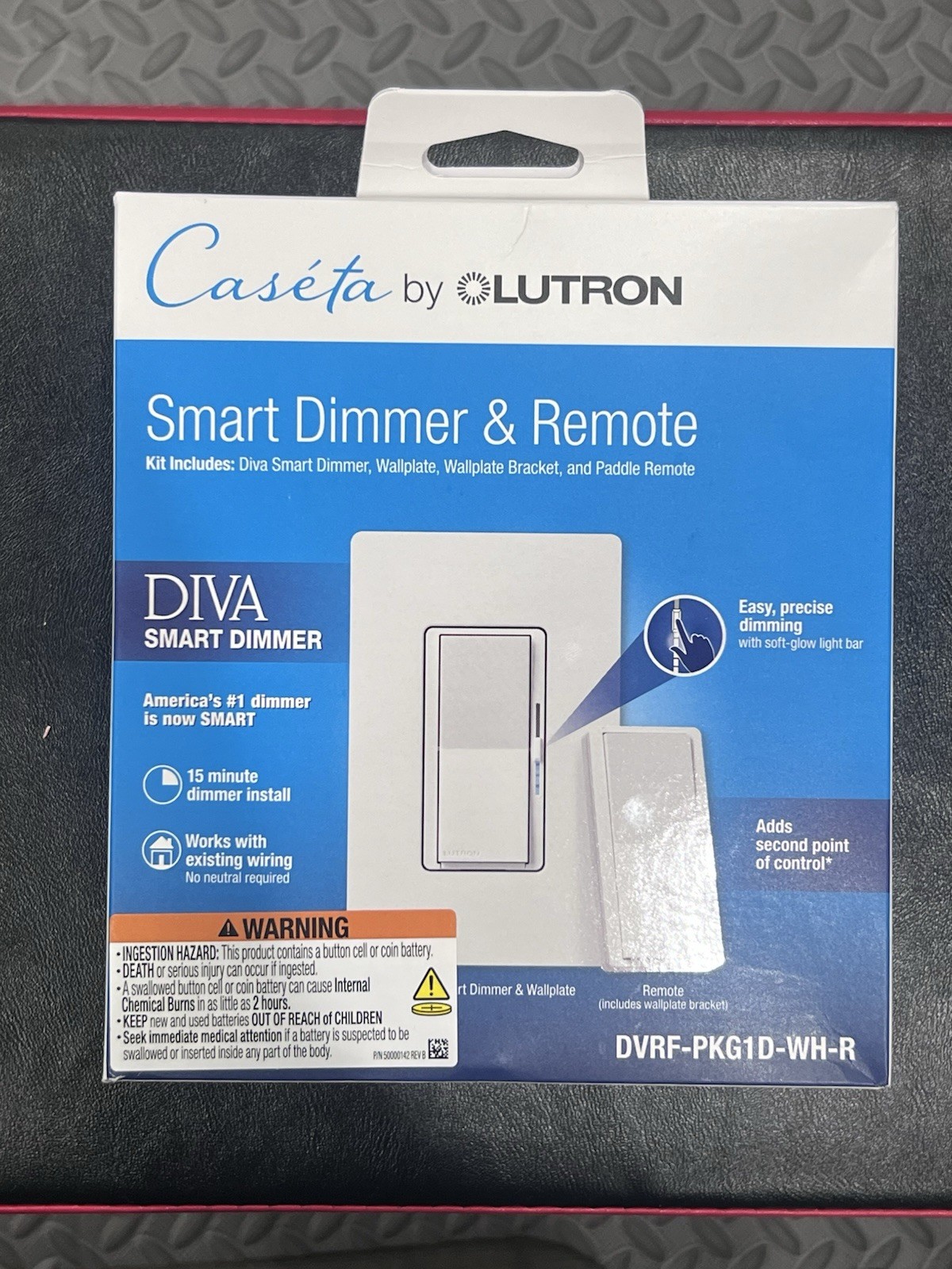 Lutron Diva Smart 150W LED Dimmer and remote  Switch - White (DVRF-PKG1D-WH-R)