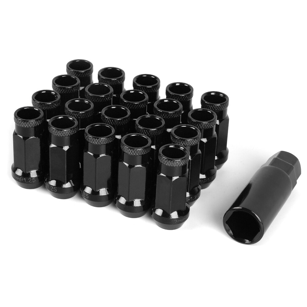 20PCS Forged Steel Racing Wheel Lug Nuts 47mm Open End M12 x 1.5mm M12 x 1.25mm