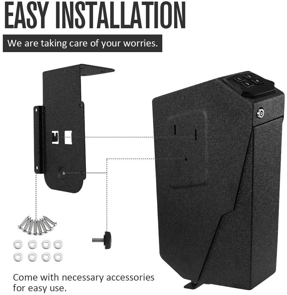 RPNB Portable Gun Safe Mounted Firearm Digital Pistol New