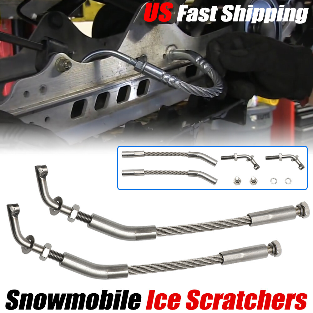 For Snowmobile Ice Scratchers w/ Carbide Tips Snow Scratcher Reverse Compatible