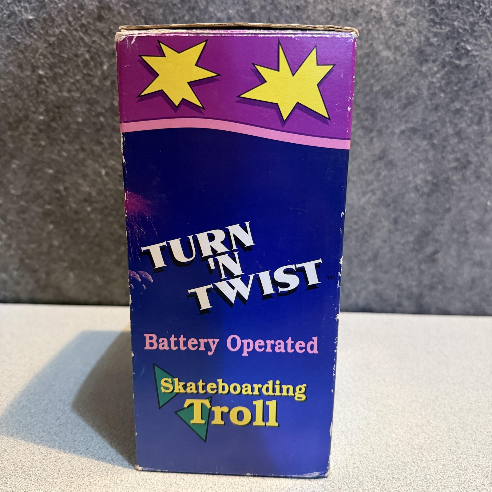 Vintage Russ Berrie Turn 'N Twist Battery Operated Skateboarding Troll 8080