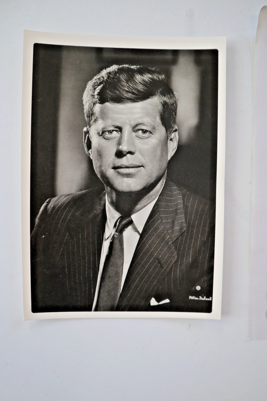 JOHN F KENNEDY PERSONALLY OWNED PHOTO WITH SIGNED COA