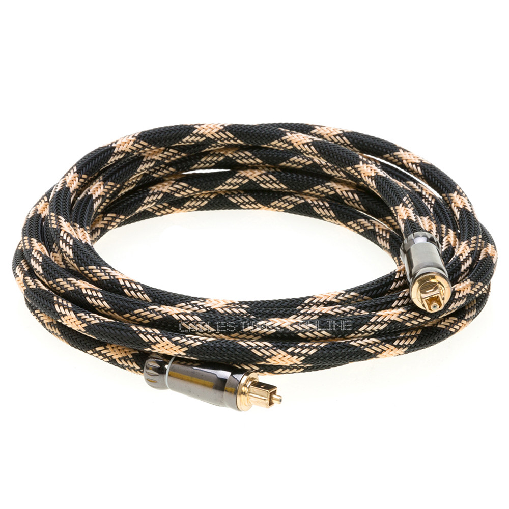 Toslink Cable Fiber Optical Digital Audio SPDIF Sound Bar Cord 1ft - 50ft Lot