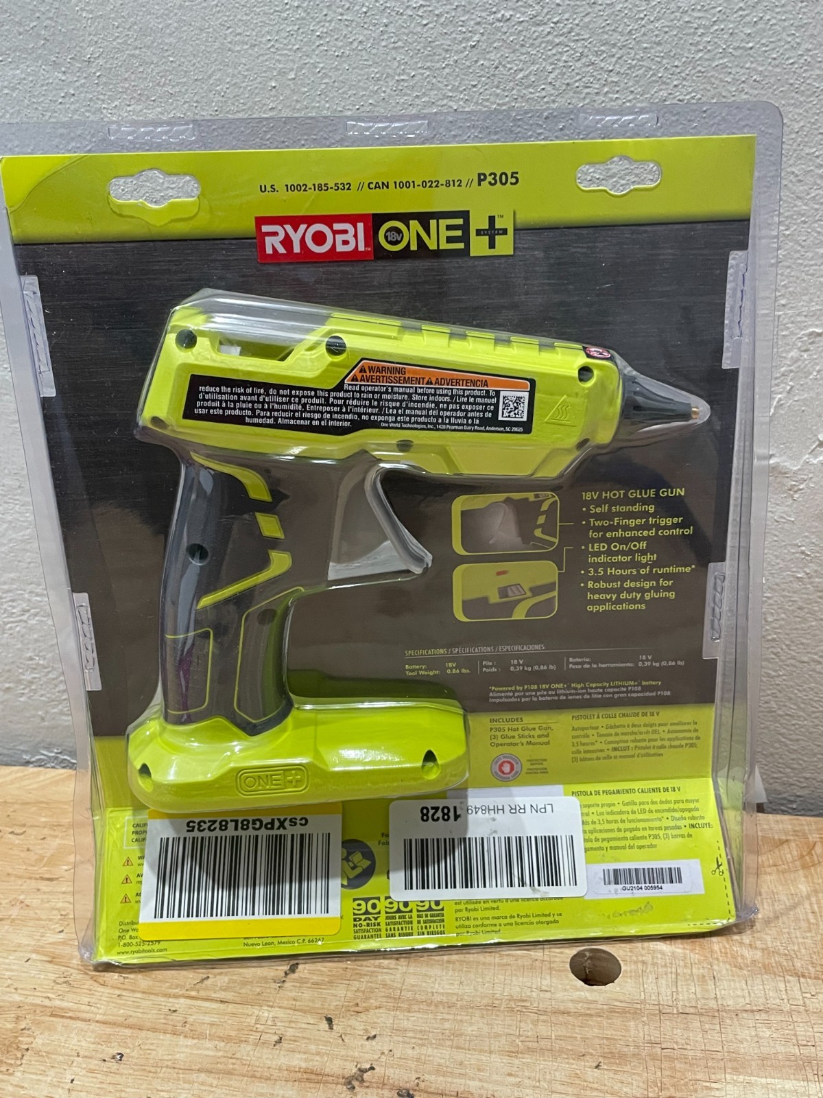 RYOBI ONE+ 18V Cordless Full Size Glue Gun (Tool-Only)