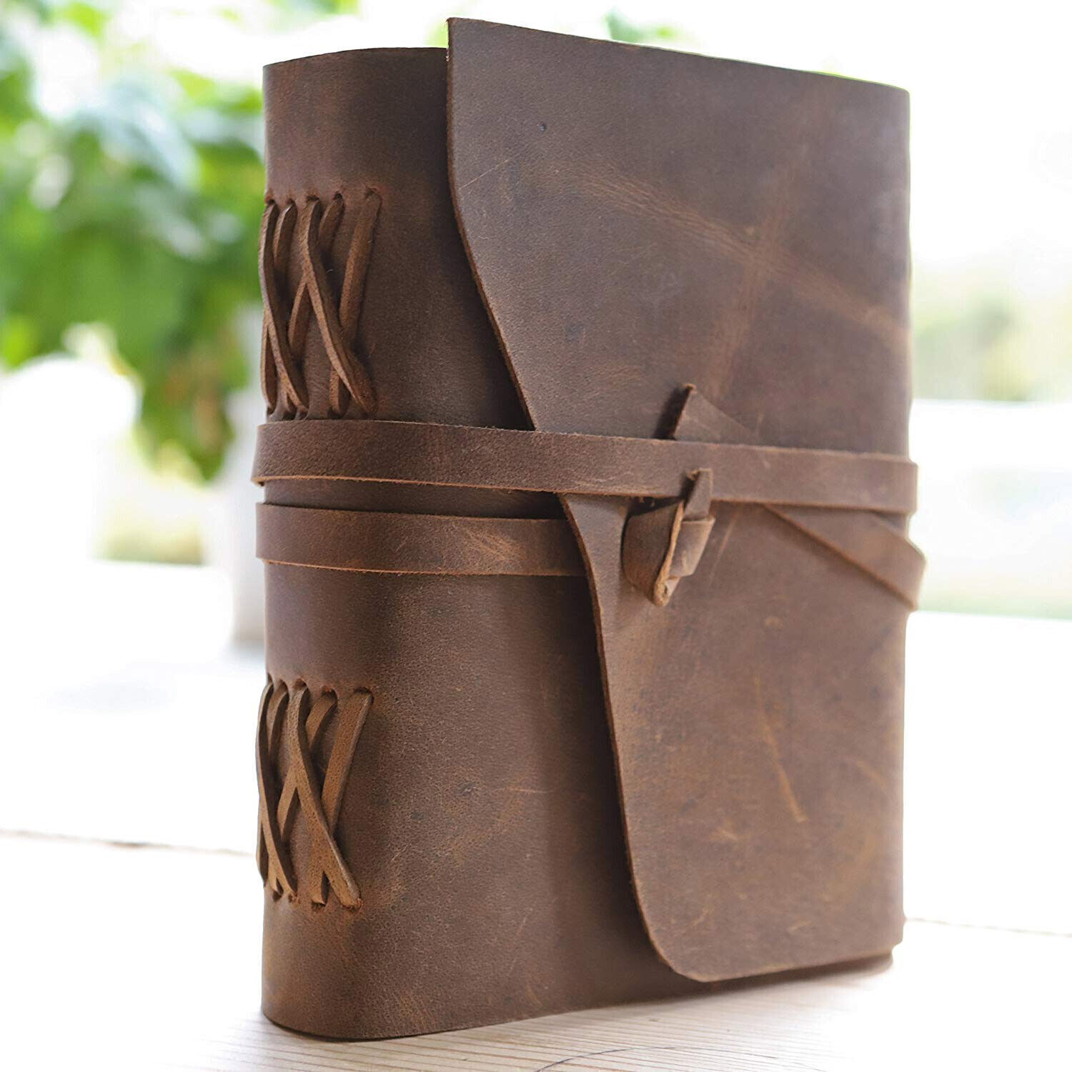 Leather Bound Journal for Men Women with Buckle Closure Handmade